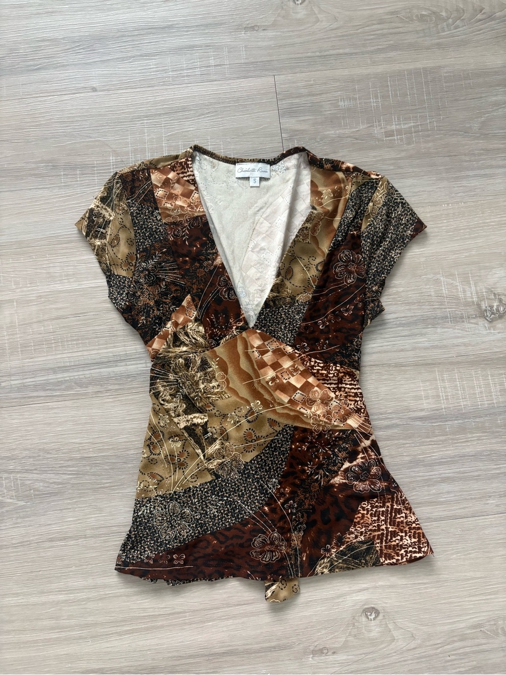 Vintage Y2K Charlotte Russe butterfly floral fairy tie top